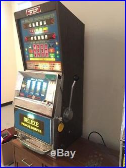 Bally Deluxe 4 Reel Progressive Continental 5 Cent Nickel Slot Machine Excellent