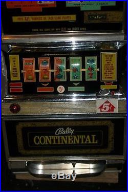 Bally LUCKY TWINS Continental slot machine. Rare in great condition