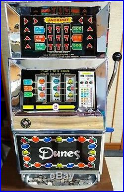Bally Model 831 3 Line Electro-Mechanical Slot Machine with Stand Serviced