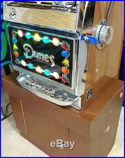 Bally Model 831 3 Line Electro-Mechanical Slot Machine with Stand Serviced