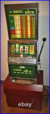Bally Reel Dice 1-6 Nickel Coin Operated Lighted Slot Machine FULLY WORKING
