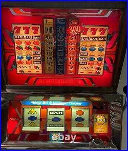 Bally Vintage (1975) upright 1-3 coin slot machine EM Fully working model 1090