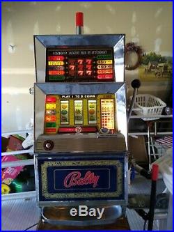 Bally vintage slot machine 25 cent with stand