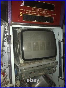 Ballys Vintage Video Poker Machine. Takes Dollar Tokens. Stand/base is included