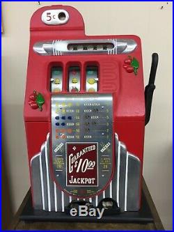 Buckley 5-cent antique slot machine, ca. 1948
