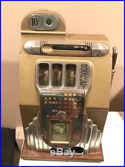 Buckley Mills 10 Cent Bell 3 Reel Slot Machine Coin Op Excellent Look