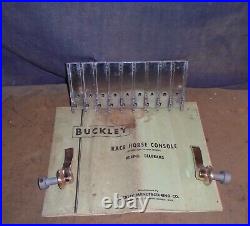 Buckley Race Horse machine coin chutes, heavy-duty brass handles, wiring diagram