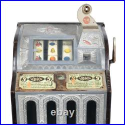 C. 1912 Mills Goosneck 5 Cent Slot Machine In Original Condition Working B/o