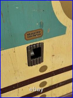 C. 1940 Keeney's Super Bell Slot Machine, Wood Console, 5 Cents Parts, Restore