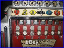 Caille 7 Play Multi Bell Rare Slot Machine Excellent Original Condition