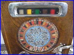 Caille Ben Hur Antique Slot Machine English Penny or 50 cent Counter Wheel