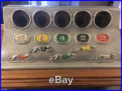 Caille Ben Hur Greyhound Antique Slot Machine c. 1906