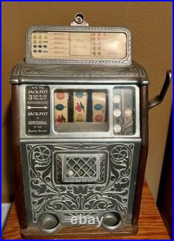 Caille Brothers Superior Bell 5¢ Slot Machine 1930s Original, Working Condition