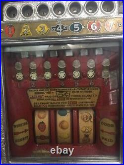 Caille Rare A. C. Novelty Multi-Bell Seven Way Antique Slot Machine