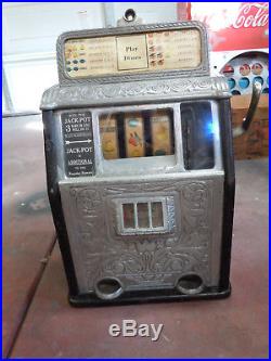 Caille Superior Bell 10 Cent Slot Machine for Parts or Repair