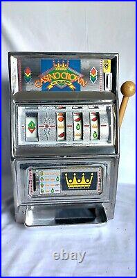 Casino Crown Toy Coin Slot Machine With Ringing Payoff Bell