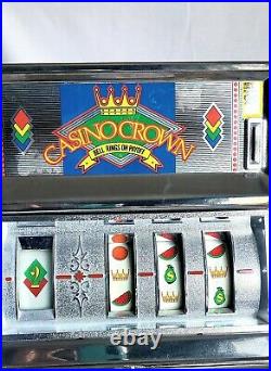 Casino Crown Toy Coin Slot Machine With Ringing Payoff Bell