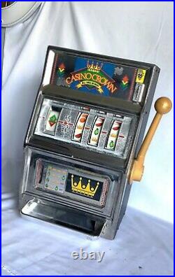 Casino Crown Toy Coin Slot Machine With Ringing Payoff Bell