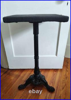 Cast Iron Slot Machine Stand with Wood Top Covered with Felt