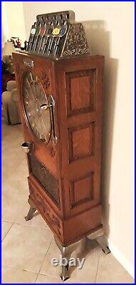 Circa 1898 Calle Bros. PUCK Upright Slot Machine Stunning