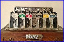 Circa 1898 Calle Bros. PUCK Upright Slot Machine Stunning