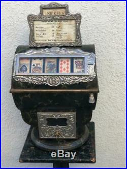Circa 1907- CAILLE JUMBO SUCCESS COUNTER MODEL poker machine-on swivel base