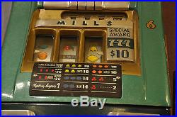 Circa 1947 Mills Novelty 5-cent High Top Slot Machine -Special Award 777 Model