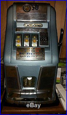 Circa 1948 Mills 50 Cents Slot Machine. Special Award 777