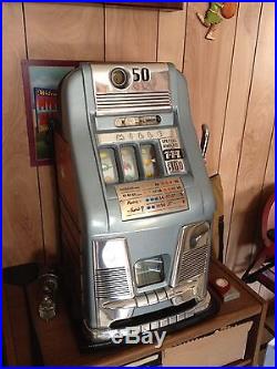 Circa 1948 Mills 50 Cents Slot Machine. Special Award 777