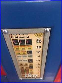 Columbia 1 Cent Slot Machine With Cigarette Reel Strips Incredible Unrestored