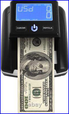 Counterfeit Bill Detector Machine Portable with Value Count, Dollar