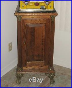 D#53 Antique WATLING ROL A TOP 10c Dime Casino Slot Machine WithCabinet Stand