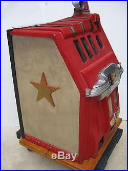 Dollar Cherry Bell Golden Star Aeronautic Design Antique Slot machine 1940s
