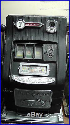 Early Century Mills 10 cent Black Beauty Slot Machine RARE English