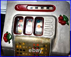 Euc Antique Mills Black Cherry 10 Cent Slot Machine Fully Working Read