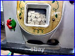 Euc Antique Mills Black Cherry 10 Cent Slot Machine Fully Working Read