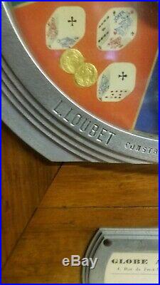 Extremely Rare Antique L. Loubet Le Poker D'as Coin Op French Slot Machine
