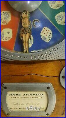 Extremely Rare Antique L. Loubet Le Poker D'as Coin Op French Slot Machine