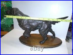 Fey Antique Slot Machine Company Bronze Hunting Dog Statue