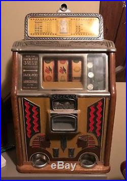 Five cent Caille Brothers' Silent Sphinx antique 1932 slot machine