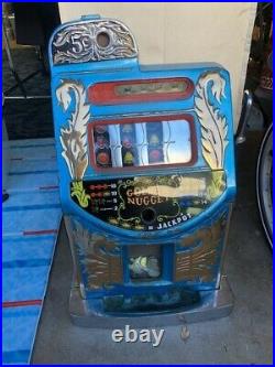 Genuine Mills Golden Nugget 5 Cent Antique Slot Machine