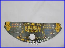 Genuine Mills Golden Nugget Antique Slot Machine Payout Table