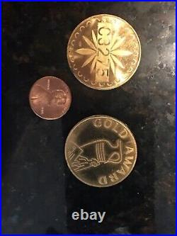 Golden Award Tokens For 6 Different Mills Antique Slot Machines