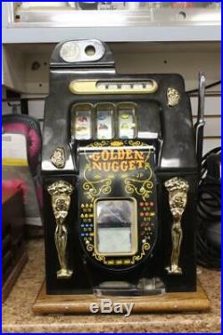 Golden Nugget 25 Cent Slot Machine Mills Novelty Co. PICKUP ONLY