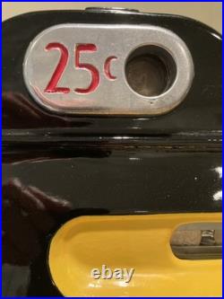 Golden Nugget Genuine Mills 25 Cent Slot Machine & Oak Stand