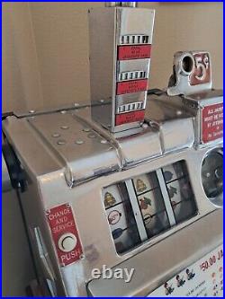 Harrah's Club Pace Slot Machine Casino 5 cent Nickle Lights and Bells Work! NR