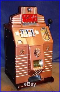 JENNINGS 25-cent BRONZE CHIEF antique slot machine, 1941