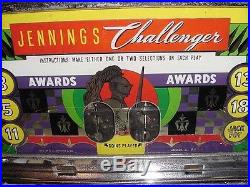 JENNINGS CHALLENGER Antique Slot Machine / Circa 1947 / Dual Coin