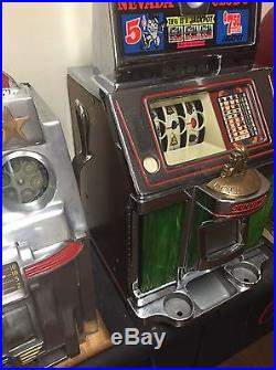 Jennings Nevada Club 5 Cent Continental Slot Machine In Original Condition