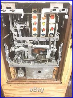 Jennings Super Deluxe Sun Chief 5 Cent Slot Machine In Original Floor Console